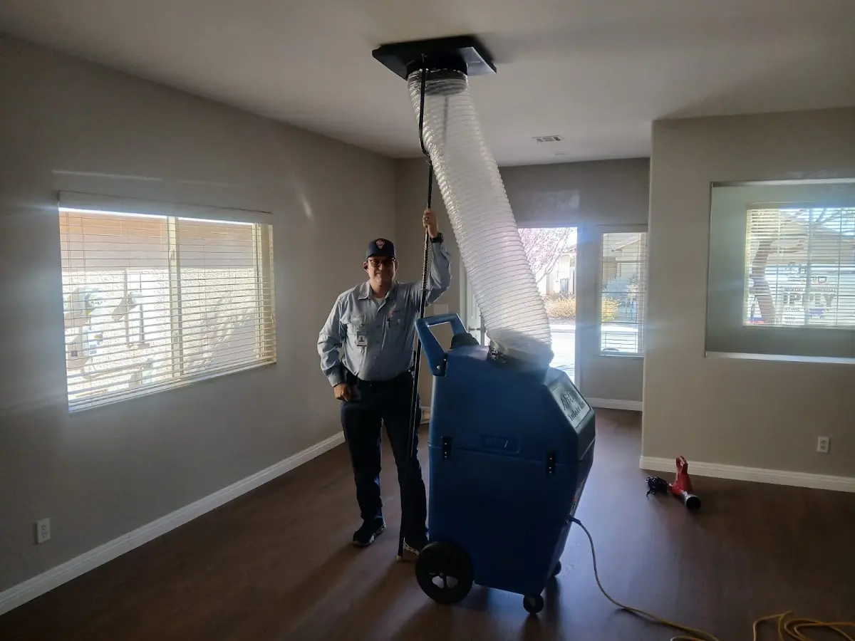 Professional Dryer Vent Cleaning work inside a La Junta home